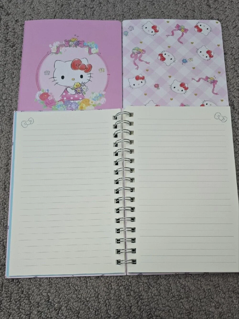 Hello Kitty Pink Patterned Notebooks Set